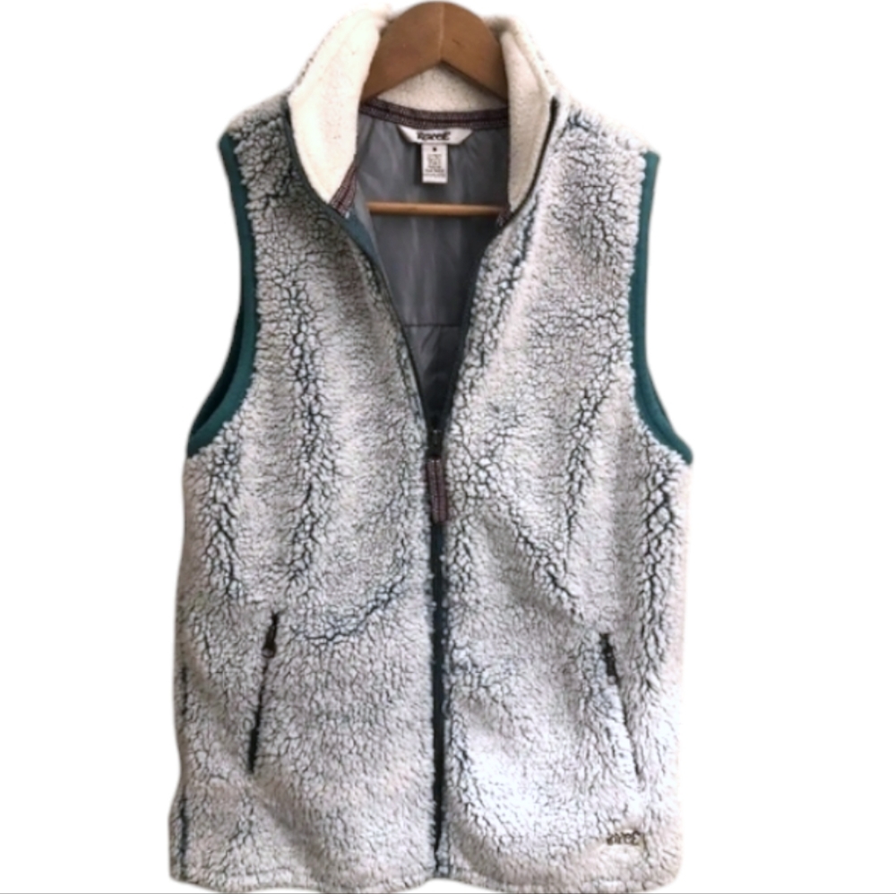 Royce women's faux fur zip up vest L